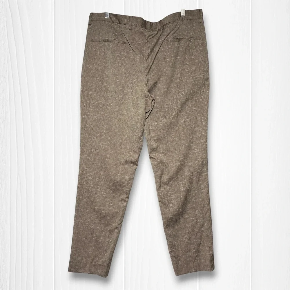 Hugo Boss Virgin Wool Flat Front Dress Pants Mens 36R Brown